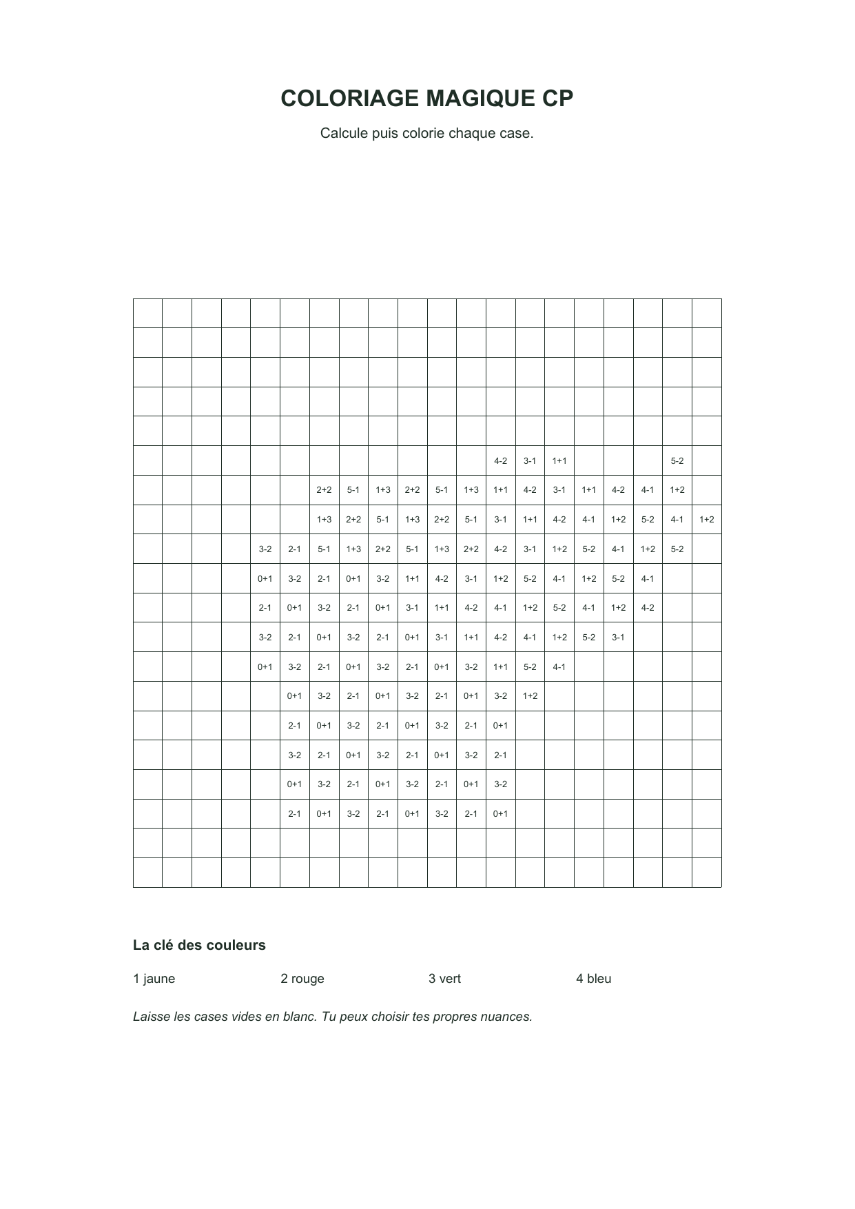 Arrosoir à calculer : dessin en noir et blanc à colorier