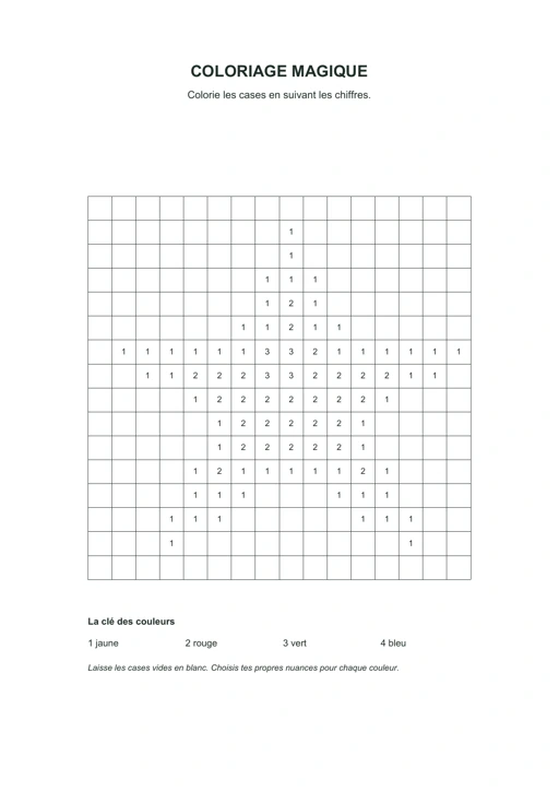 Étoile à révéler : feuille à colorier en noir et blanc