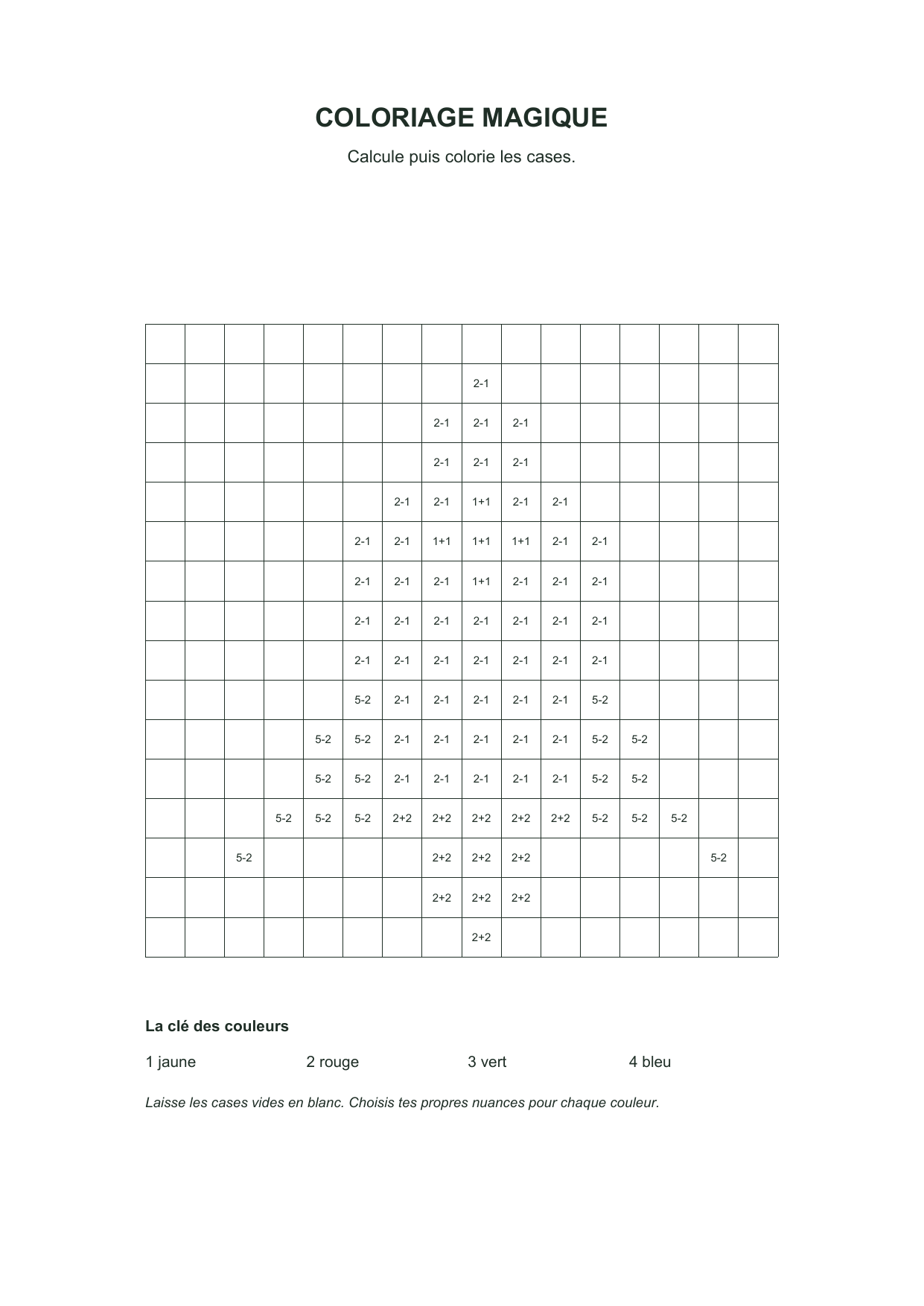 Fusée à calculer : feuille à colorier en noir et blanc