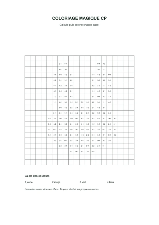 Lapin à calculer : dessin en noir et blanc à colorier