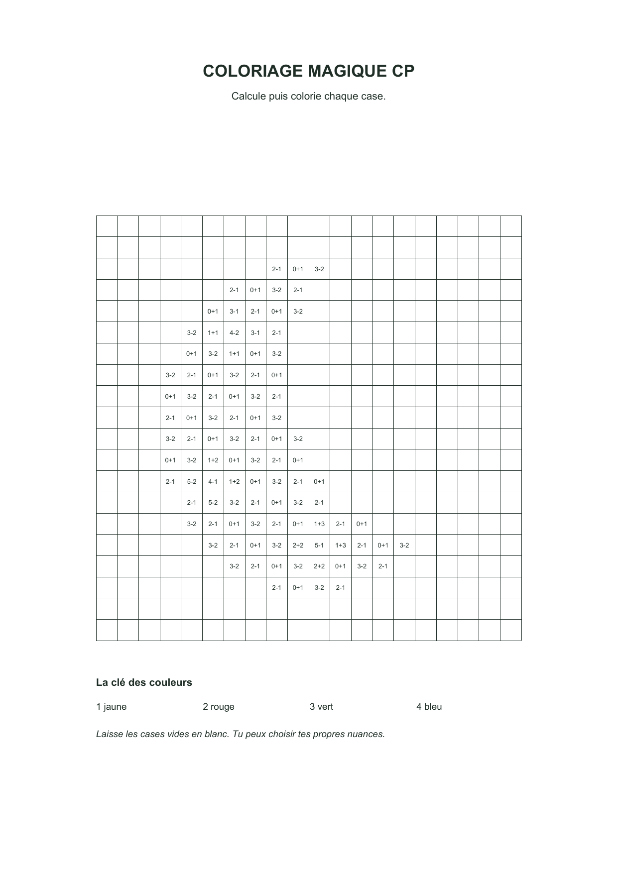 Lune à calculer : dessin en noir et blanc à colorier