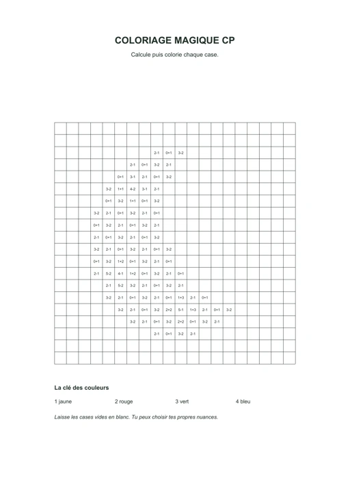 Lune à calculer : dessin en noir et blanc à colorier
