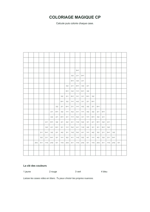 Tente à calculer : dessin en noir et blanc à colorier