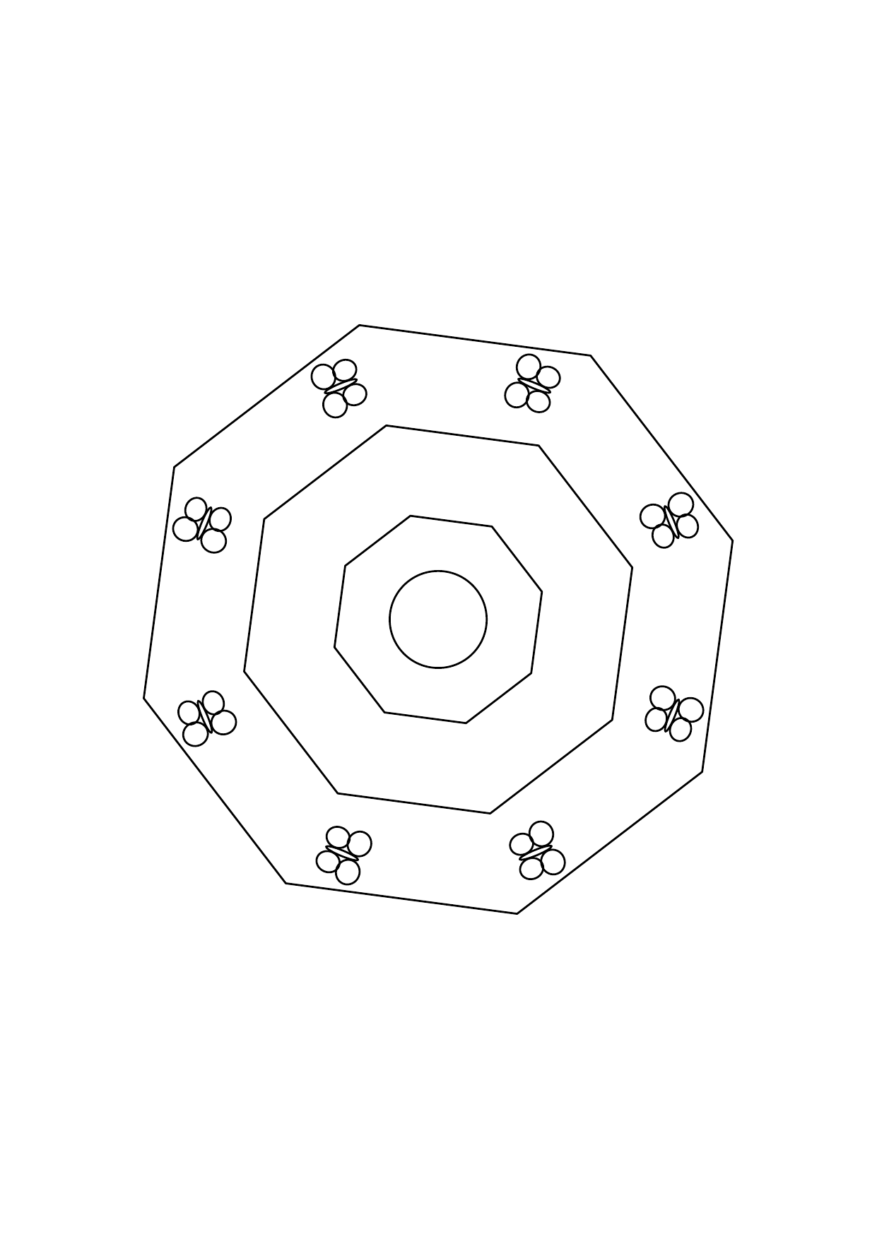 Mandala papillons joyeux : dessin en noir et blanc à colorier