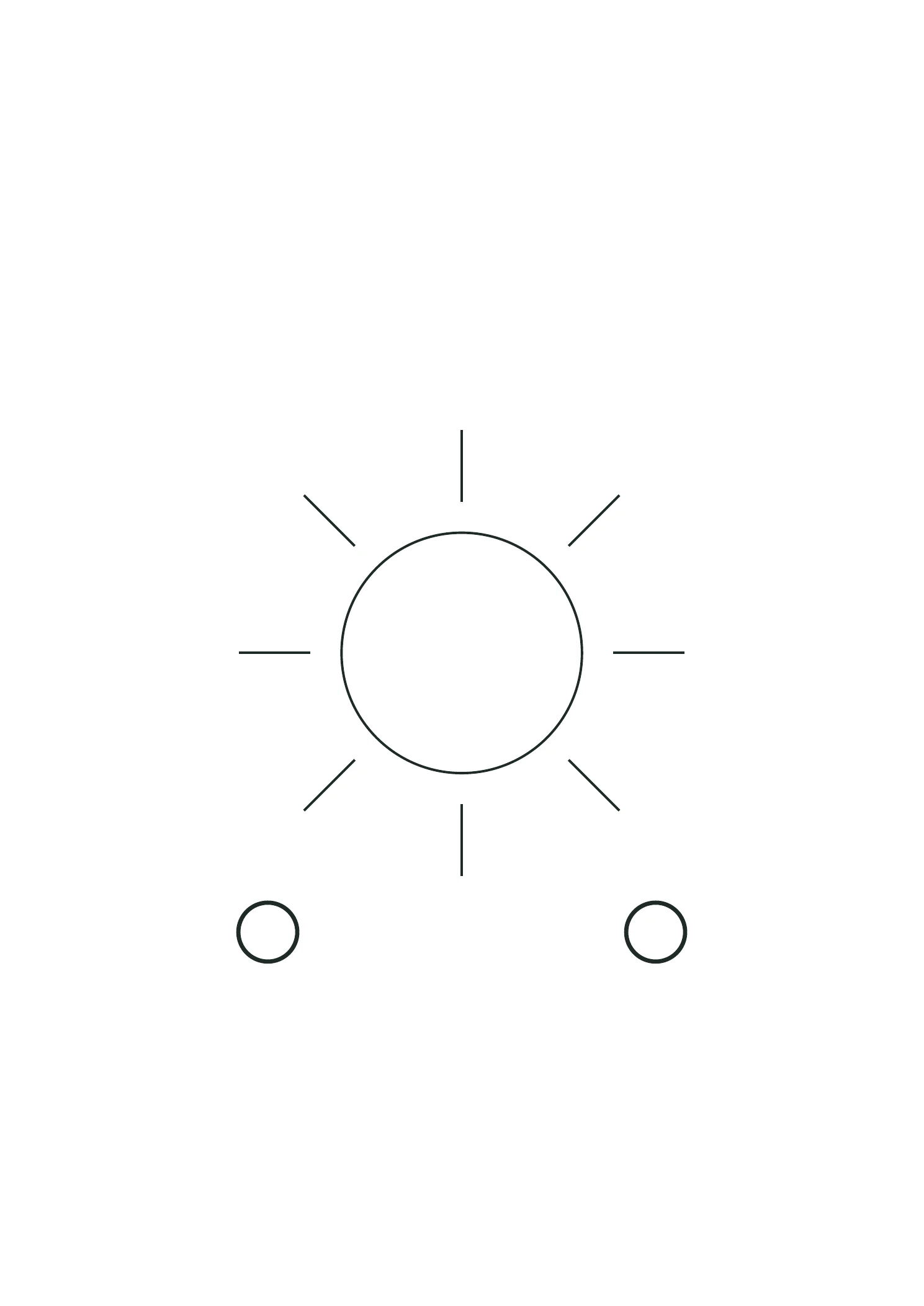 Grand soleil : dessin noir et blanc à colorier