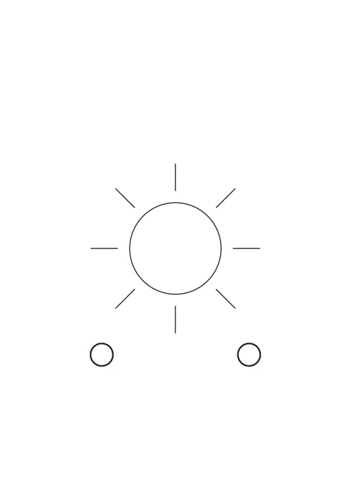 Grand soleil : dessin noir et blanc à colorier