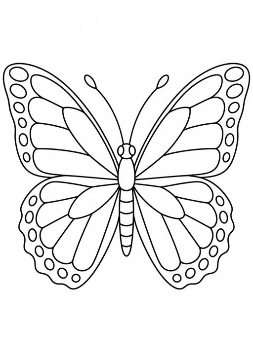 Papillon aux ailes géométriques : dessin noir et blanc à colorier