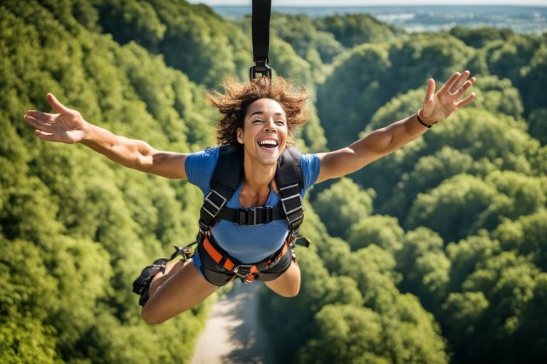 Saut pendulaire à Skypark Normandie