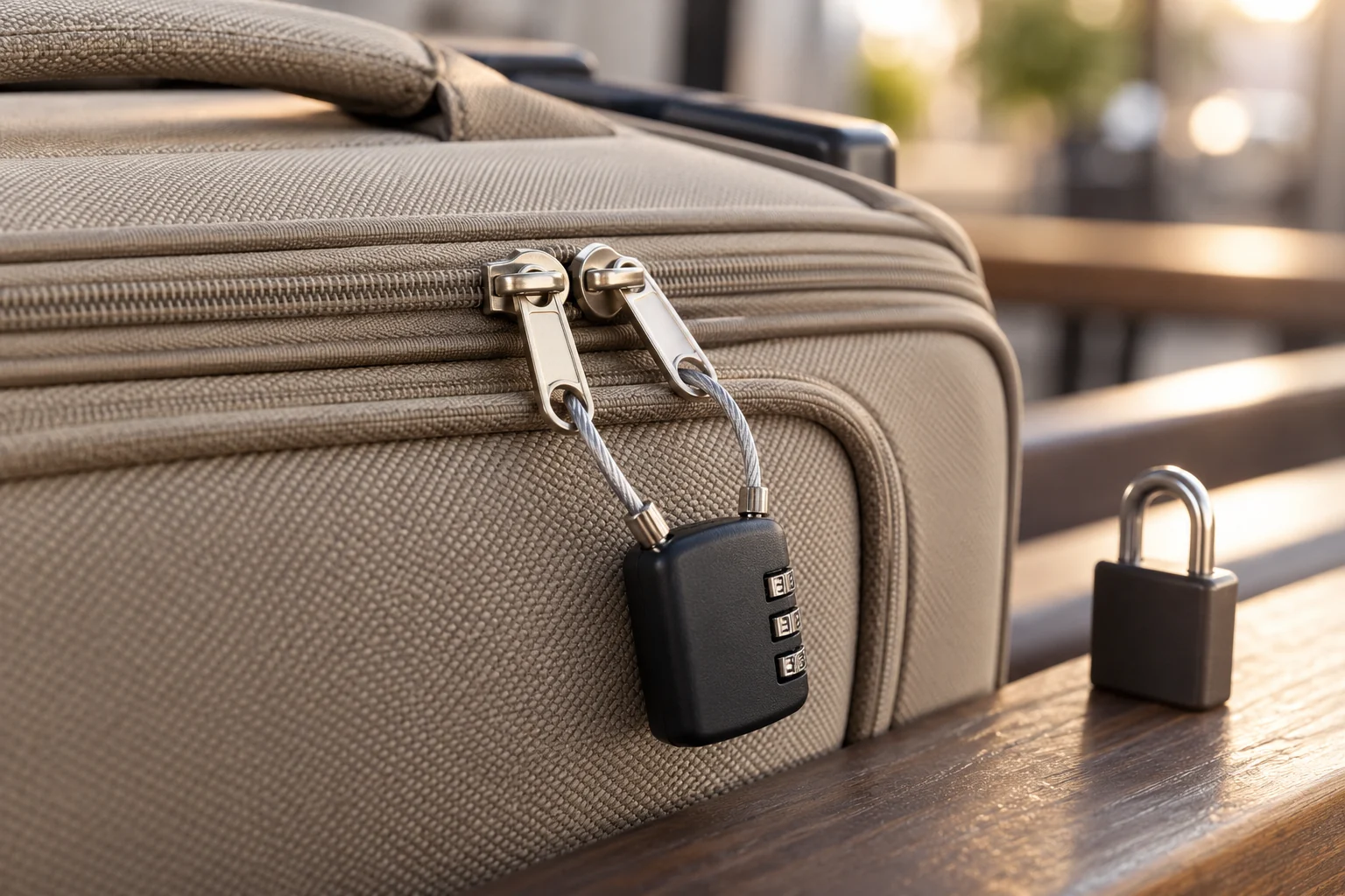 Illustration : cadenas TSA pour valise