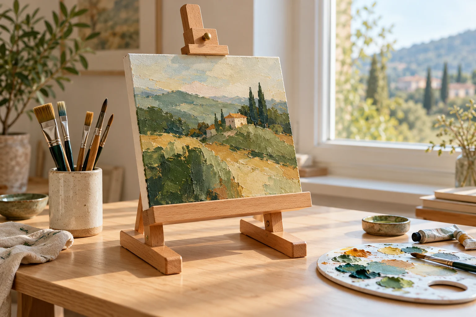 Illustration : chevalet de table