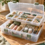Illustration : rangement organisé pour loisirs créatifs