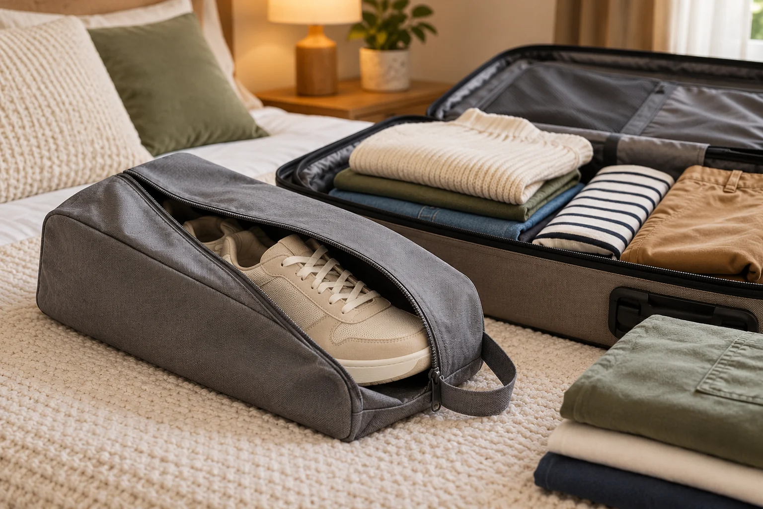 Illustration : Meilleur sac à chaussures de voyage : quelle housse acheter ?