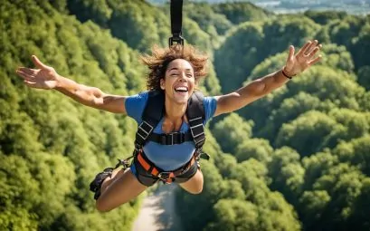 Saut pendulaire à Skypark Normandie